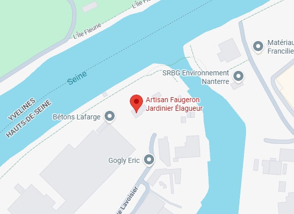 Localisation Artisan Faugeron : Jardinier Élagueur à Nanterre Carte de localisation d'Artisan Faugeron, jardinier élagueur à Nanterre, située près de la Seine.